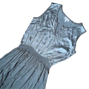 Marie Sixtine Silk and Cotton Gray Casual Dress Size Small